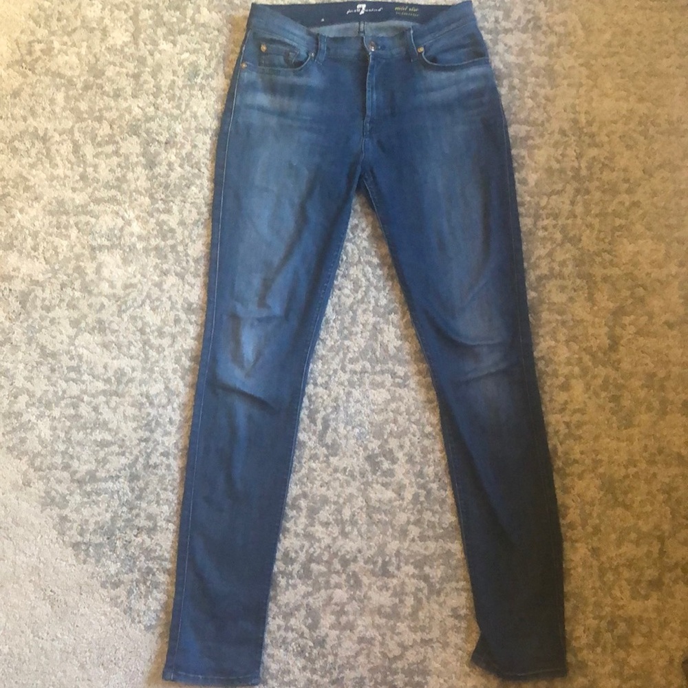 Vintage indie sleaze 7 for all Mankind Roxanne mid rise EUC